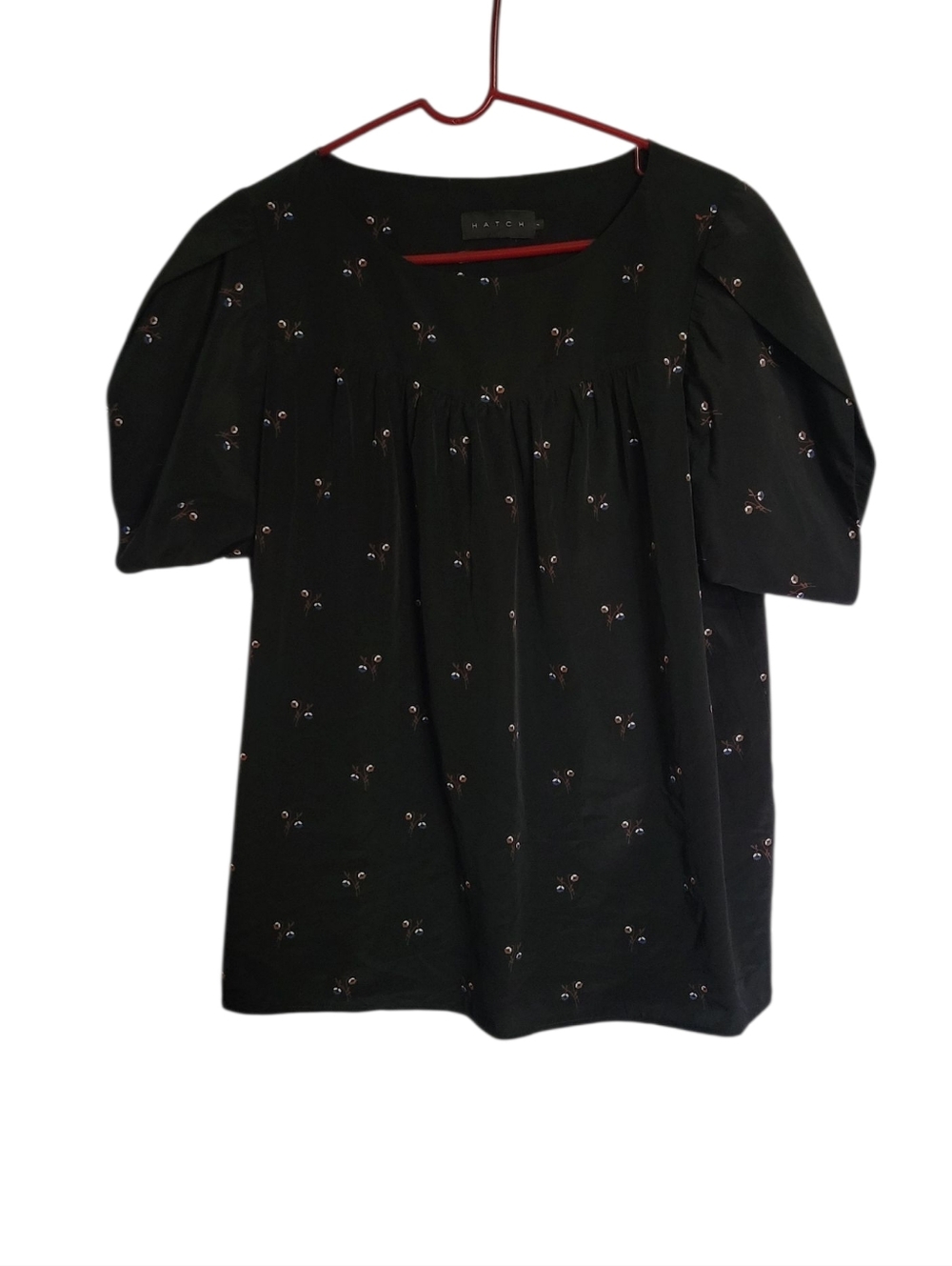 Hatch Black Floral Blouse
